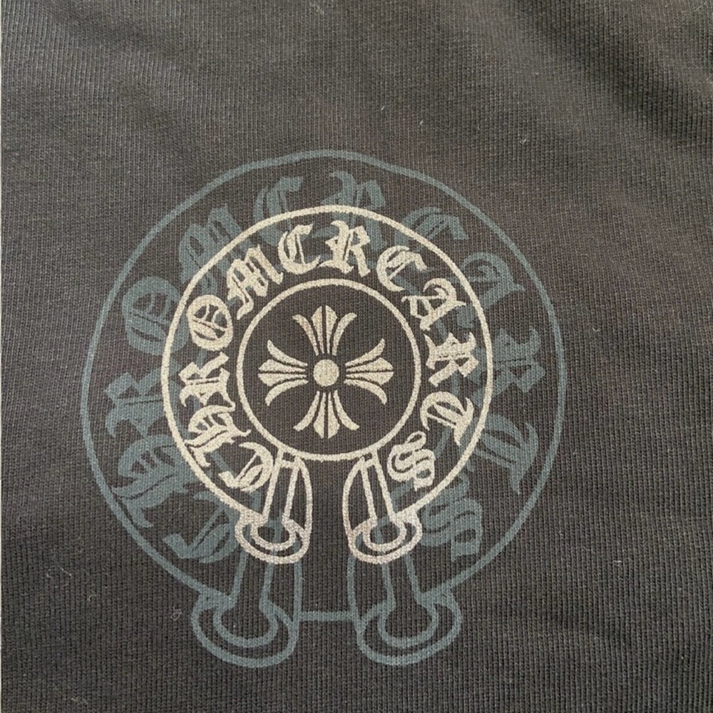 Chrome Hearts Black and Silver Emblem Tee